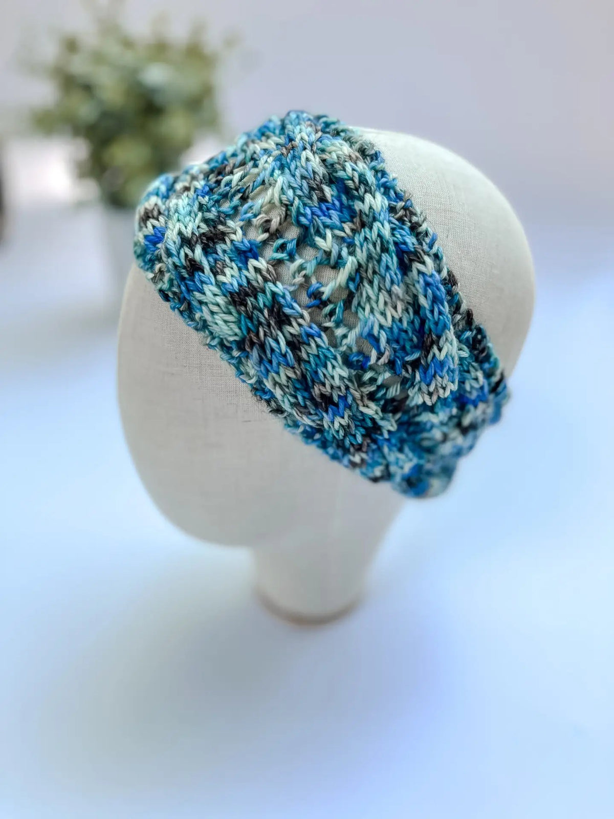 Hand-dyed merino adjustable ear warmers
