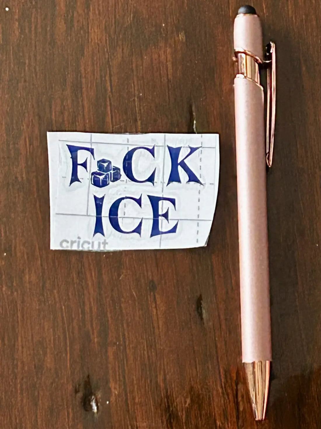 "F*ck Ice" permanent vinyl sticker- medium