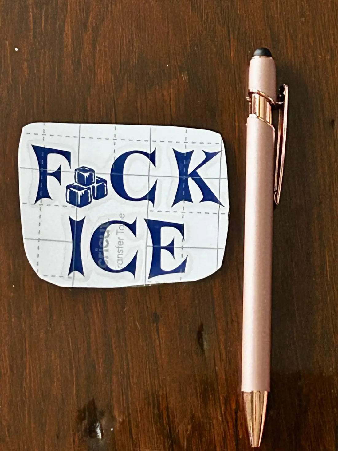 "F*ck Ice" permanent vinyl sticker