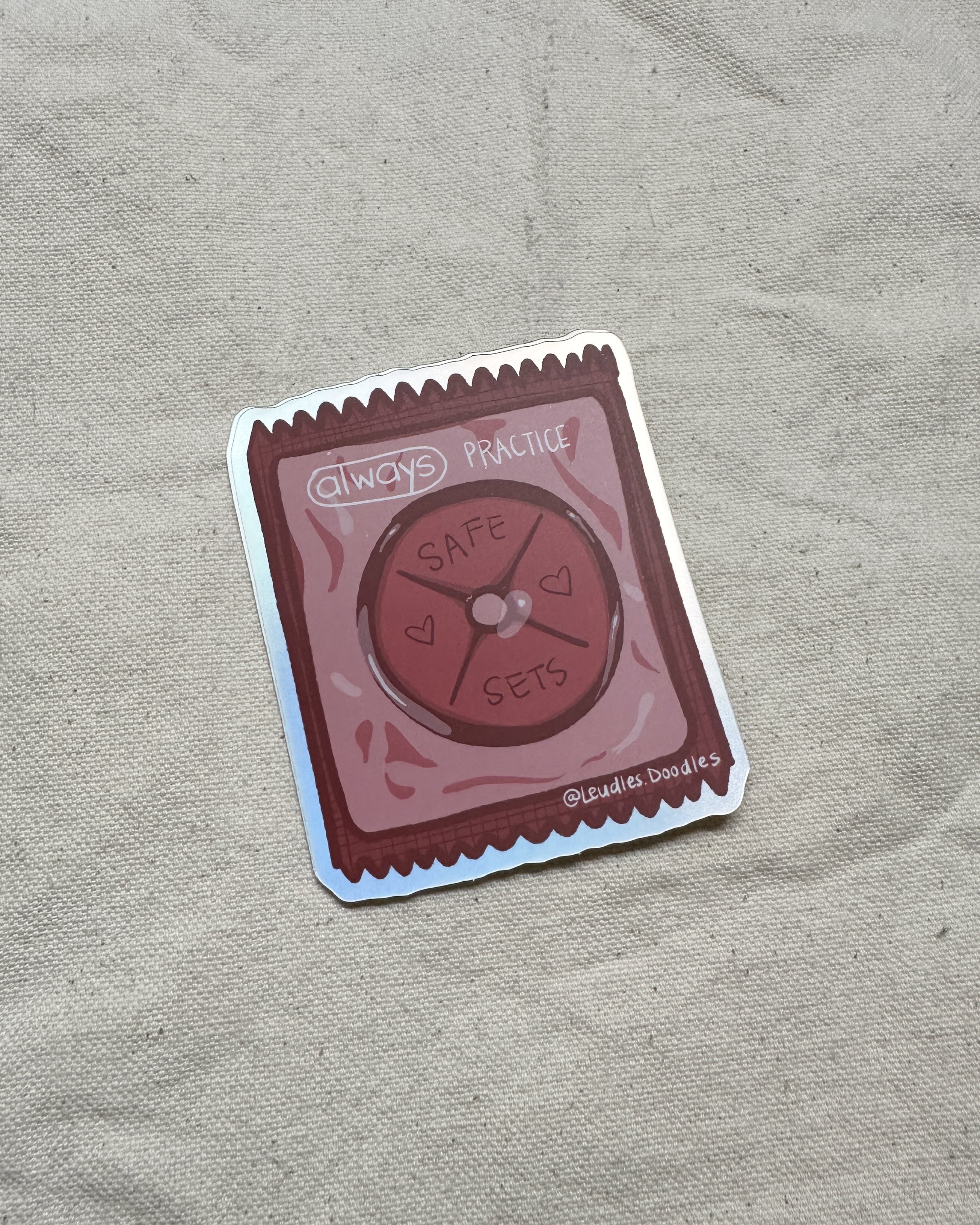 Practice Safe Sets Sticker (Holographic)
