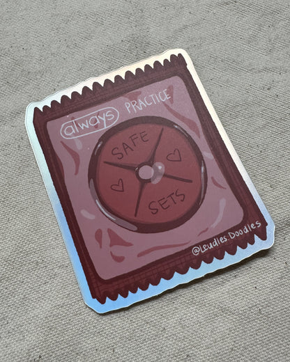Practice Safe Sets Sticker (Holographic)