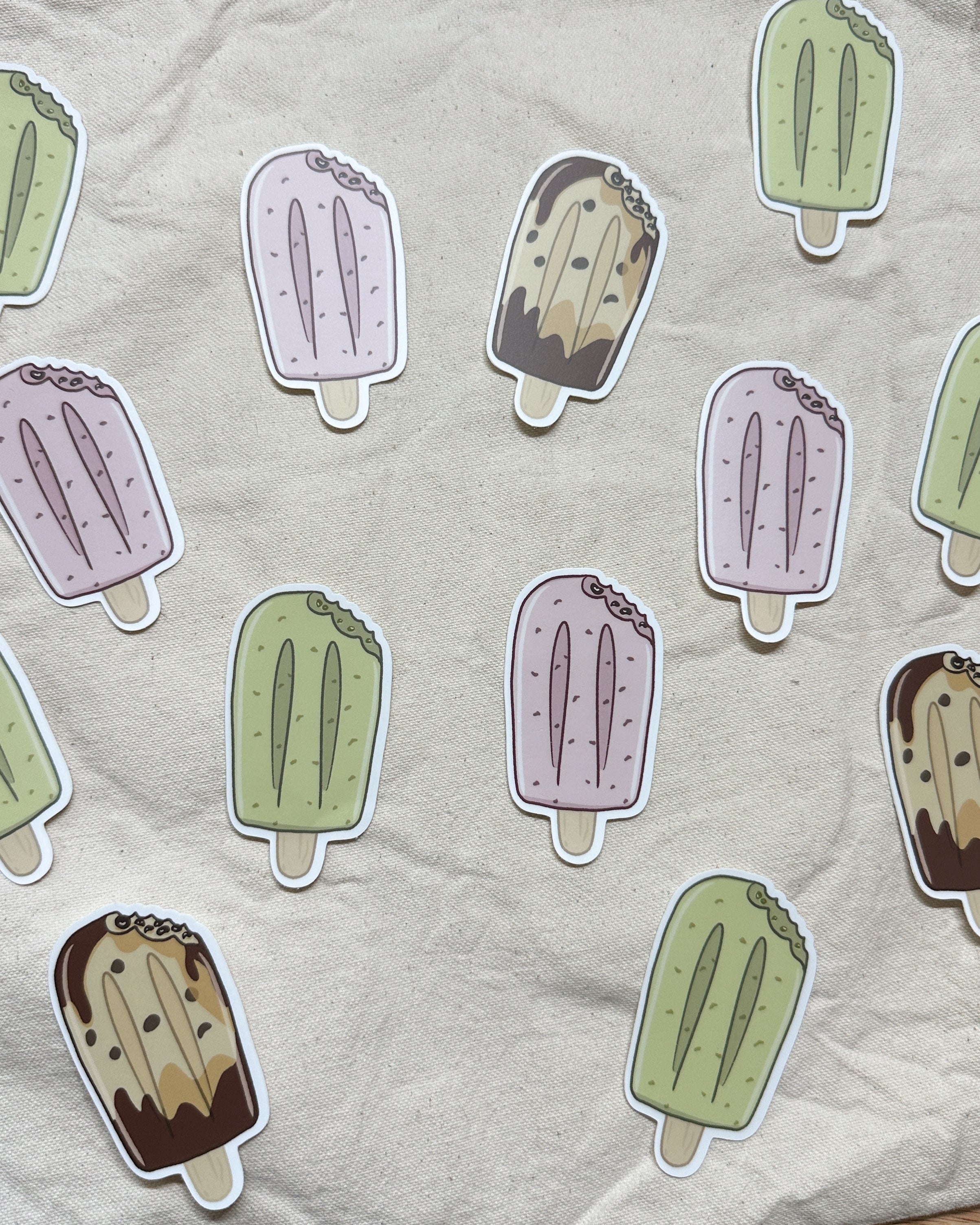 Red Bean Popsicle Sticker (Matte)