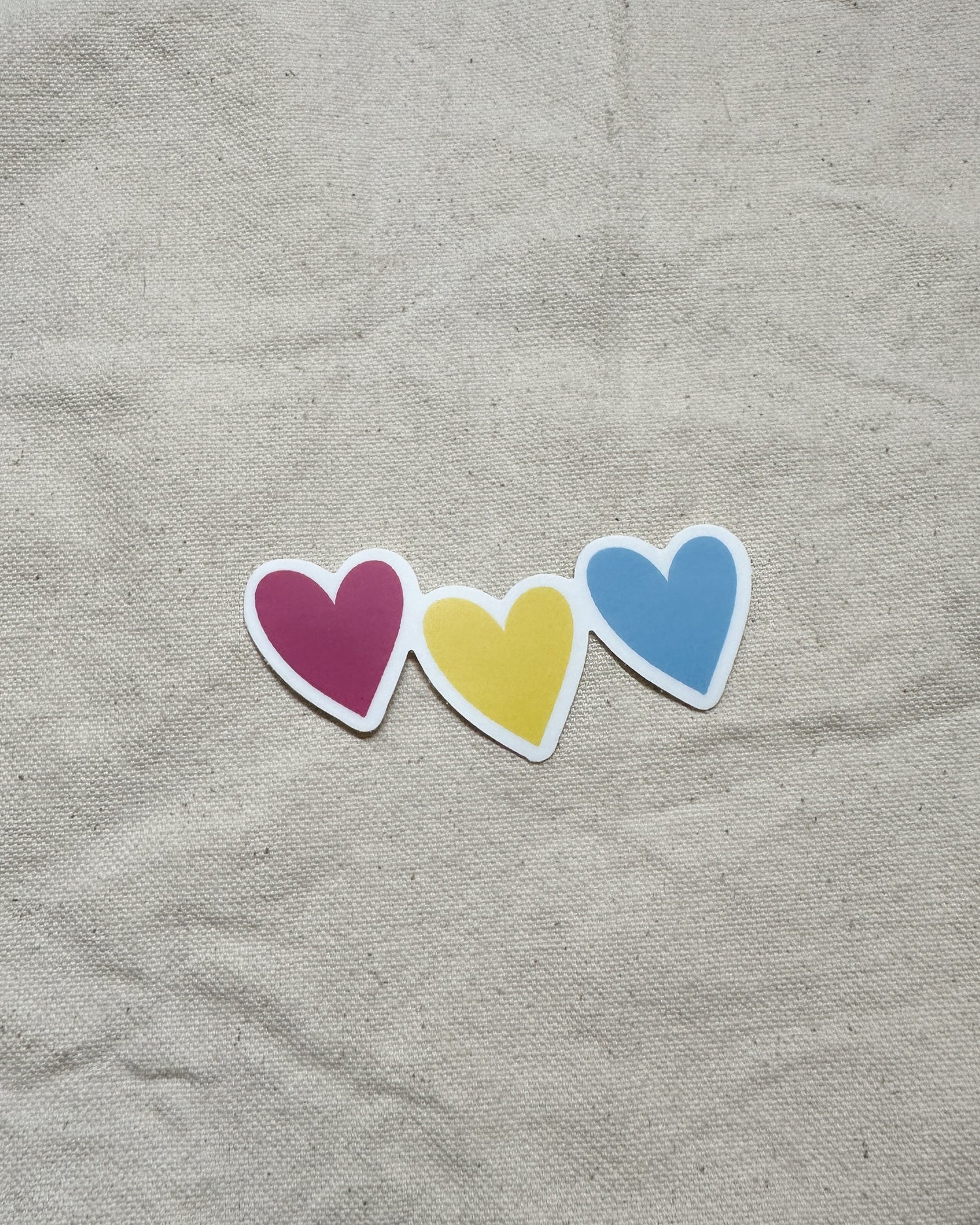 Pansexual Subtle Pride Hearts Sticker (Matte)