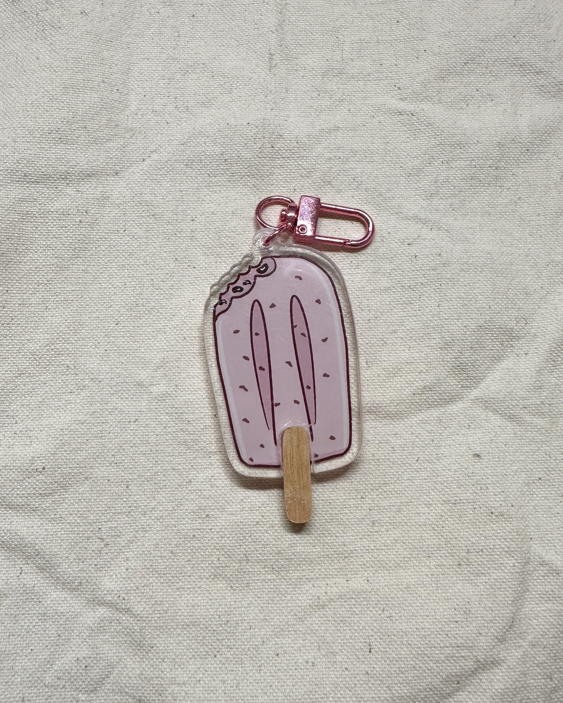 Red Bean Popsicle Acrylic Keychain