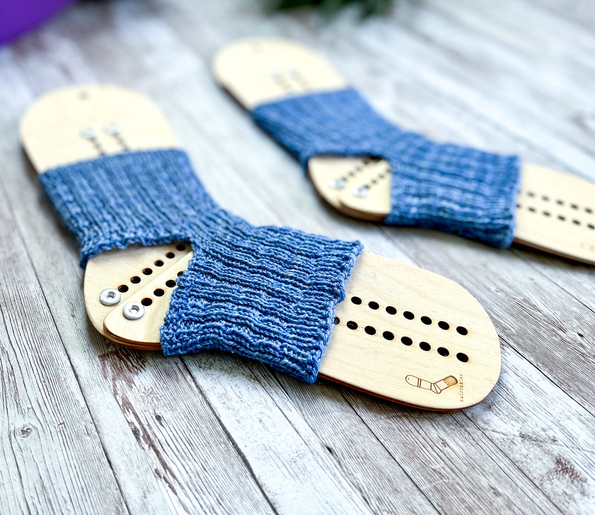 Hand dyed merino yoga socks