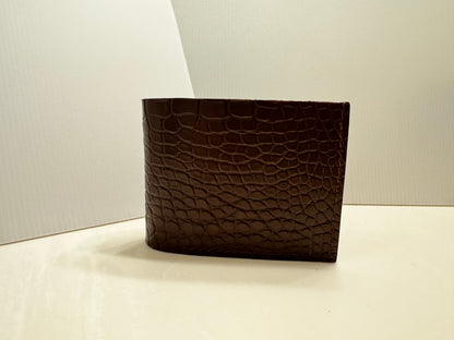 Alligator Bifold Wallet with Cowhide Lining