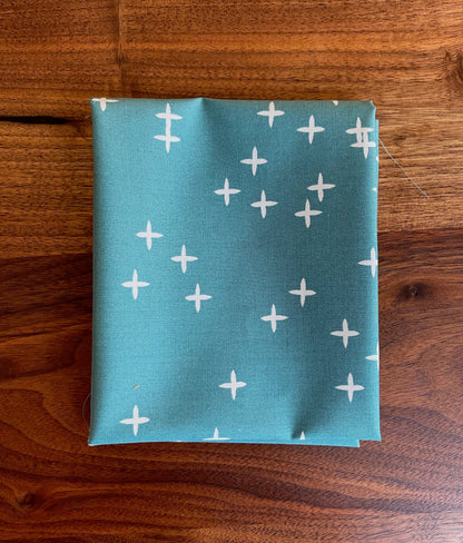 Wink Teal Fat Quarter Organic Cotton Poplin