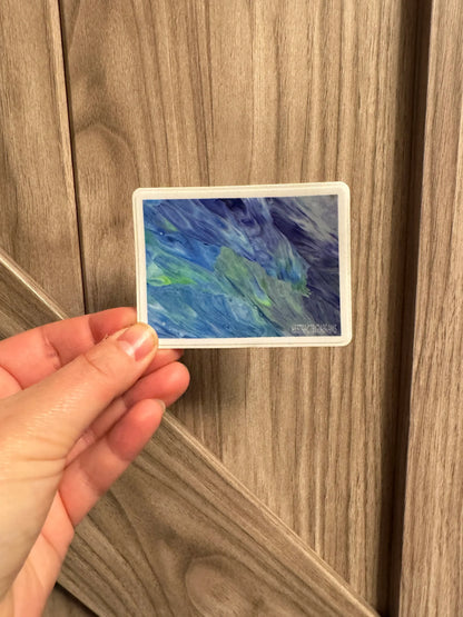 Colorado Stickers - 3"x2.3" - Vinyl - State Shape - Blue and Green