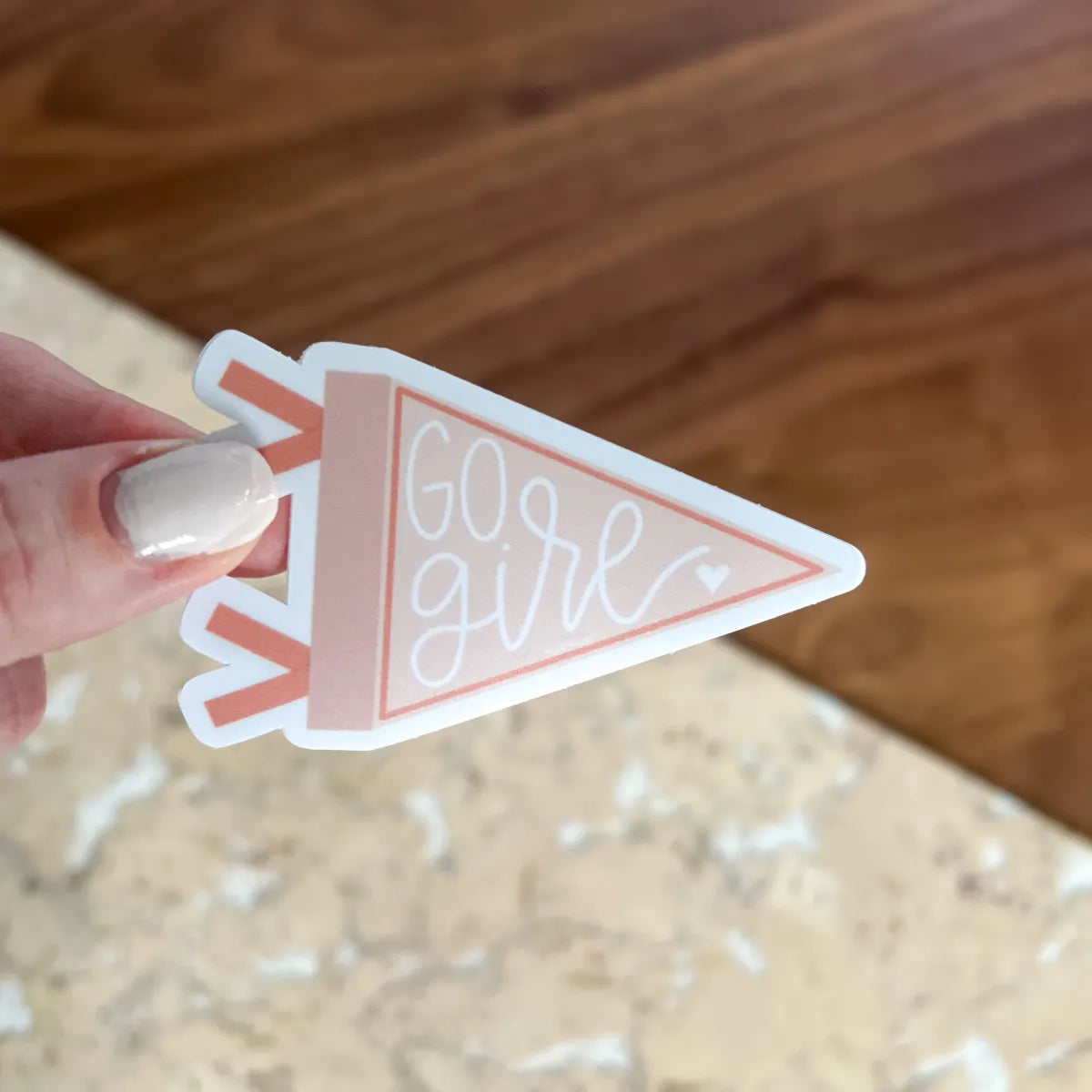 Go Girl pennant sticker