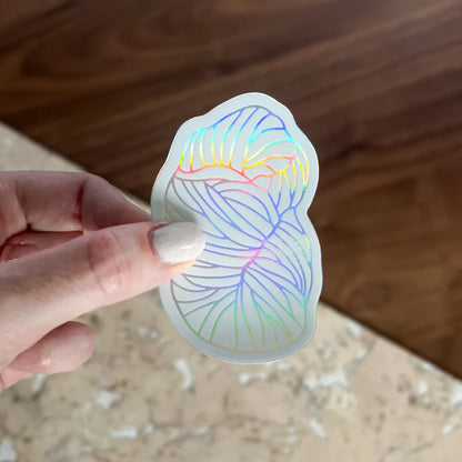 Holographic super bulky yarn skein sticker