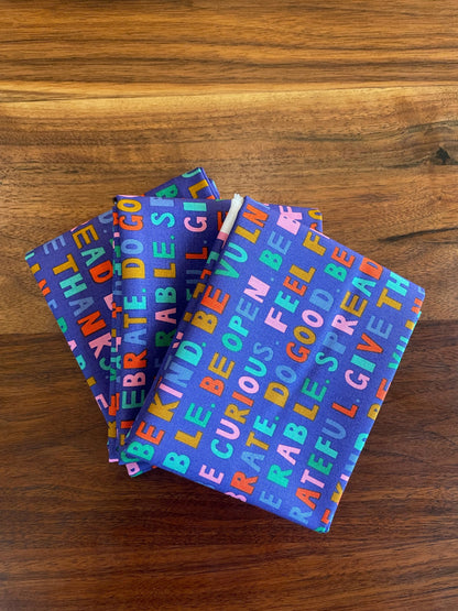Mindful Reminders Organic Cotton Fat Quarters