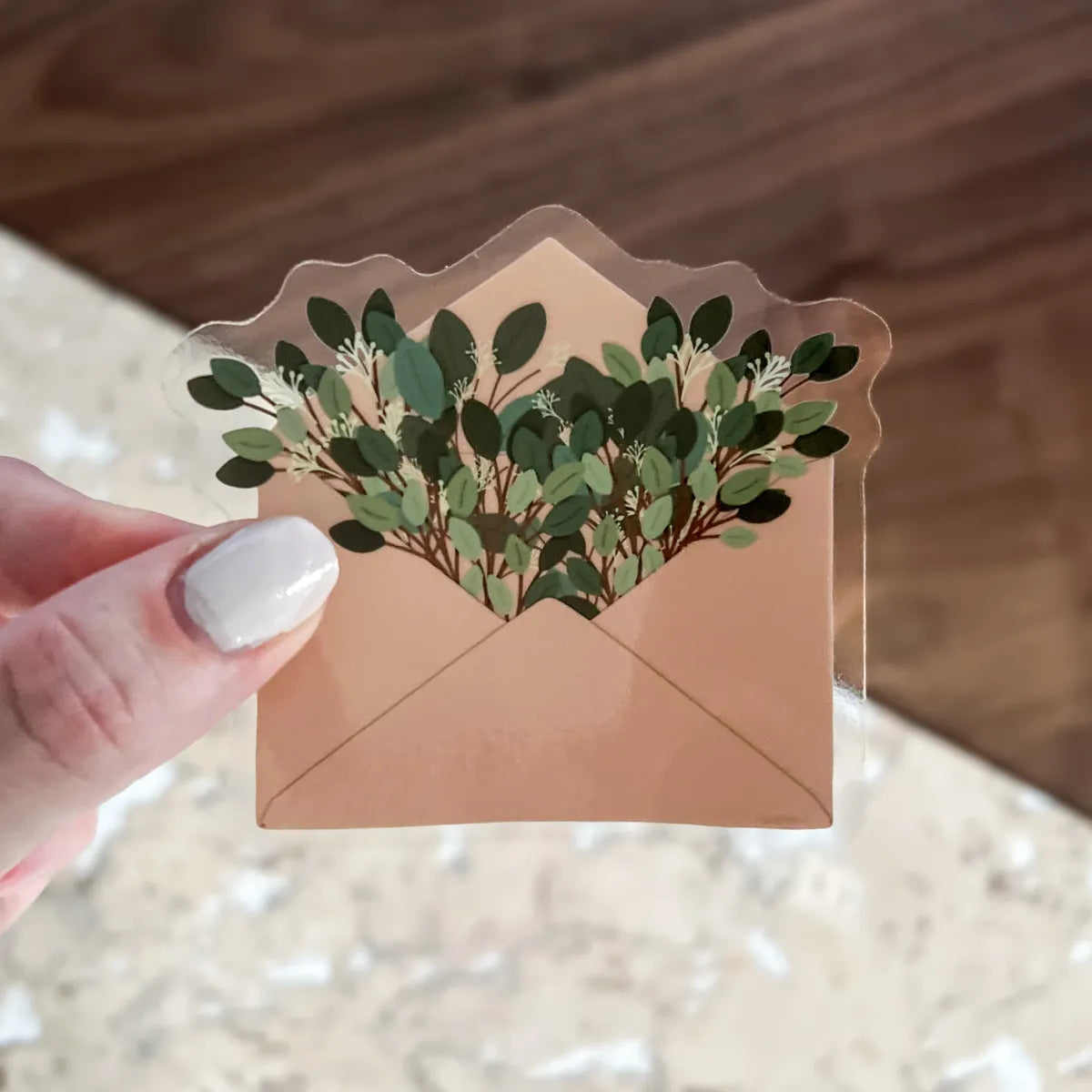 Eucalyptus envelope sticker