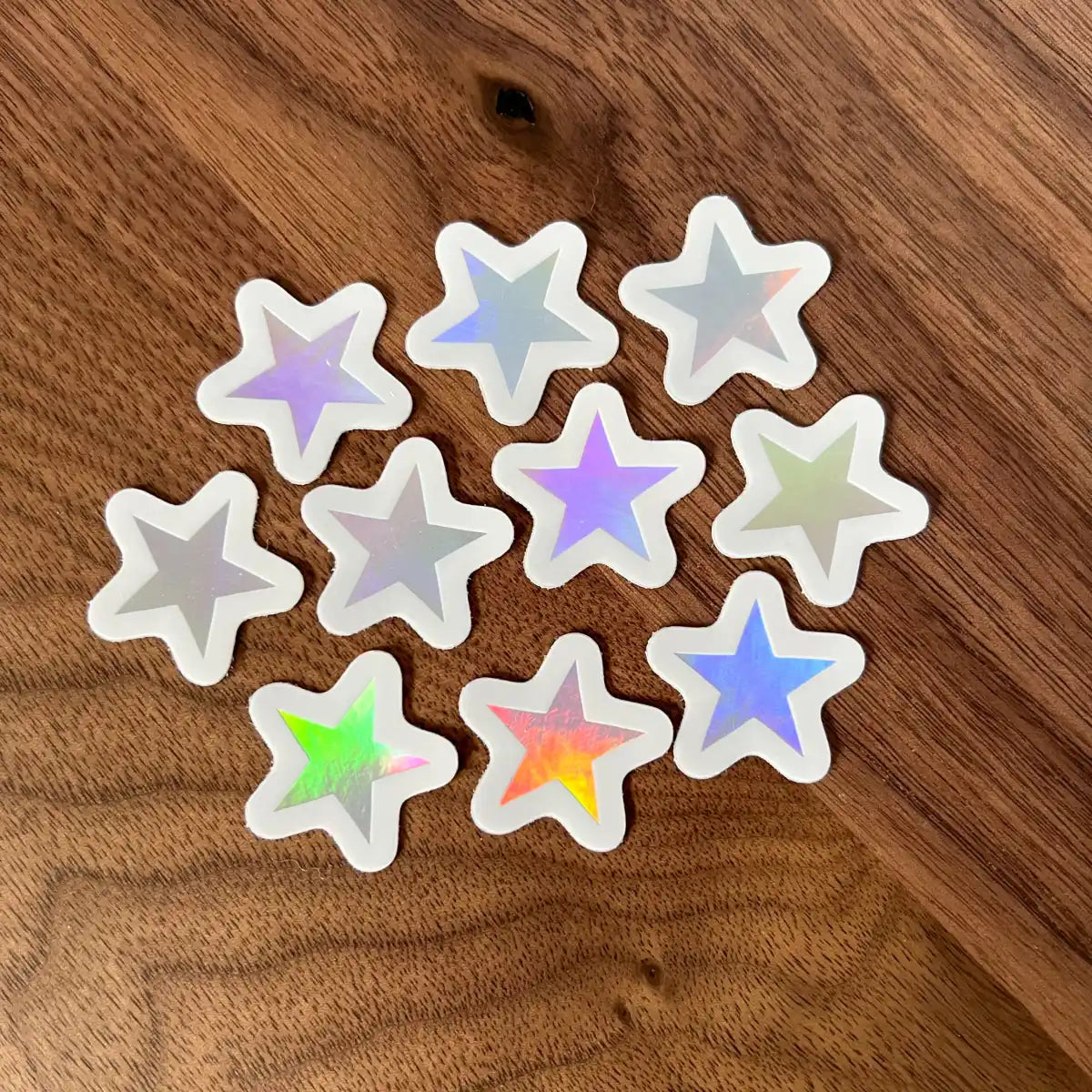 Mini holographic star sticker
