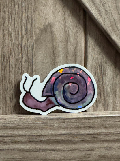 Disco Hand Drawn Snail Sticker - 3"