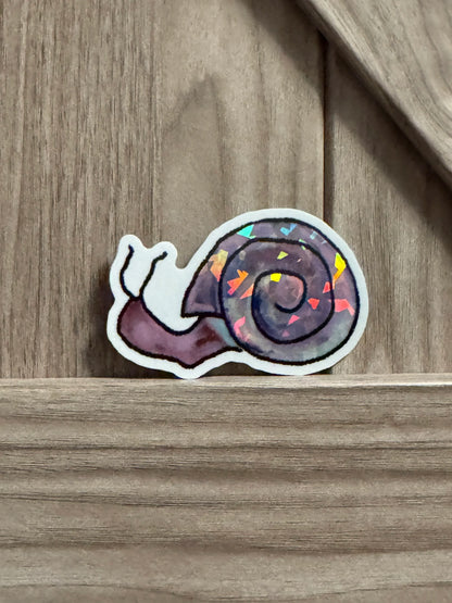 Disco Hand Drawn Snail Sticker - 3"