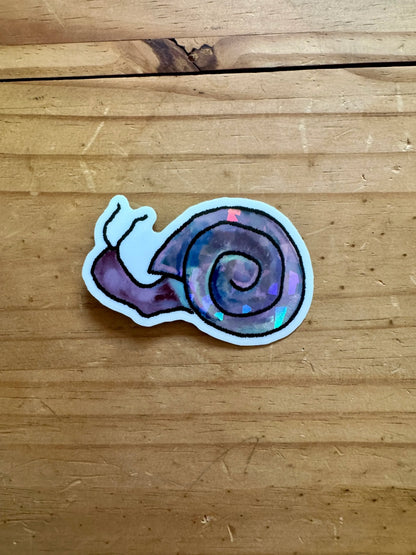 Disco Hand Drawn Snail Sticker - 3"