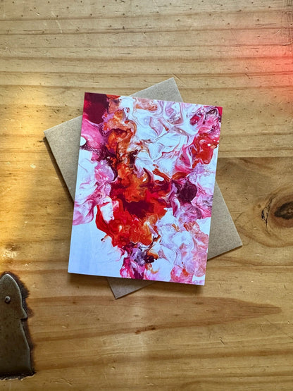 Pink and Orange Greeting Card - LGBTQ