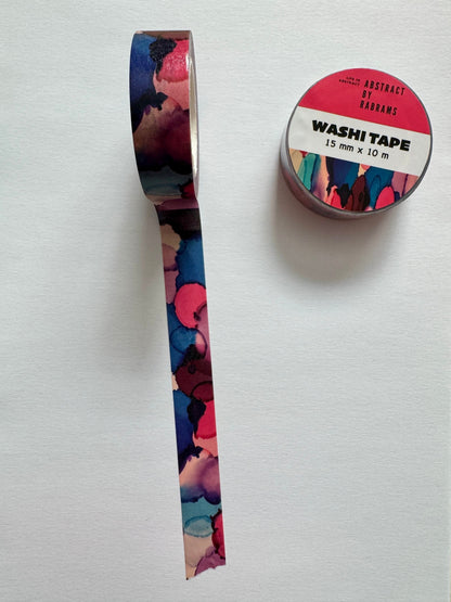 Abstract Pink, Blue and Purple Dots Washi Tape