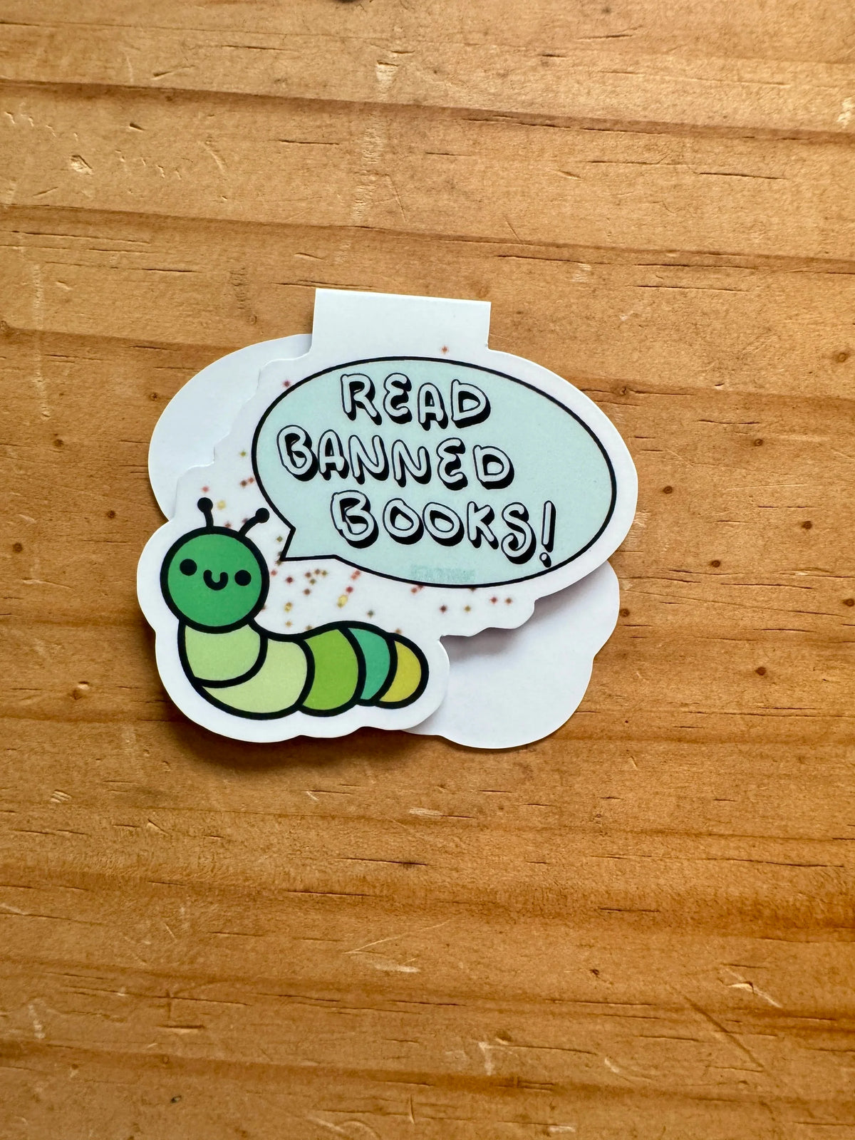 Read Banned Books Caterpillar Magnetic Bookmark