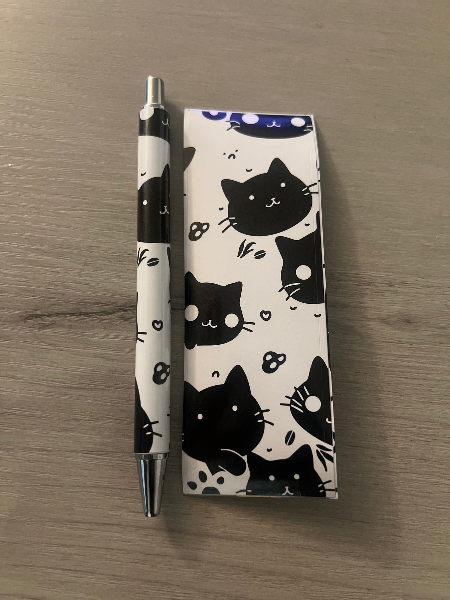 Midnight Whiskers Cat Pens (Set of 2) | Sleek Ballpoint Pens | Bossy Scribes