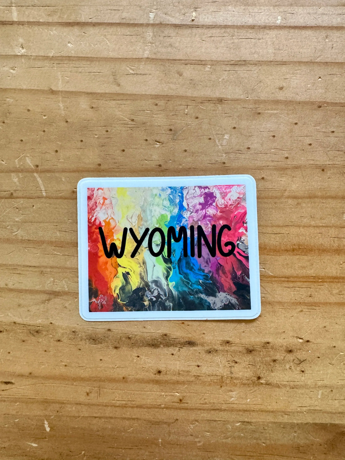 Wyoming State Trans Pride and Rainbow State Vinyl Sticker