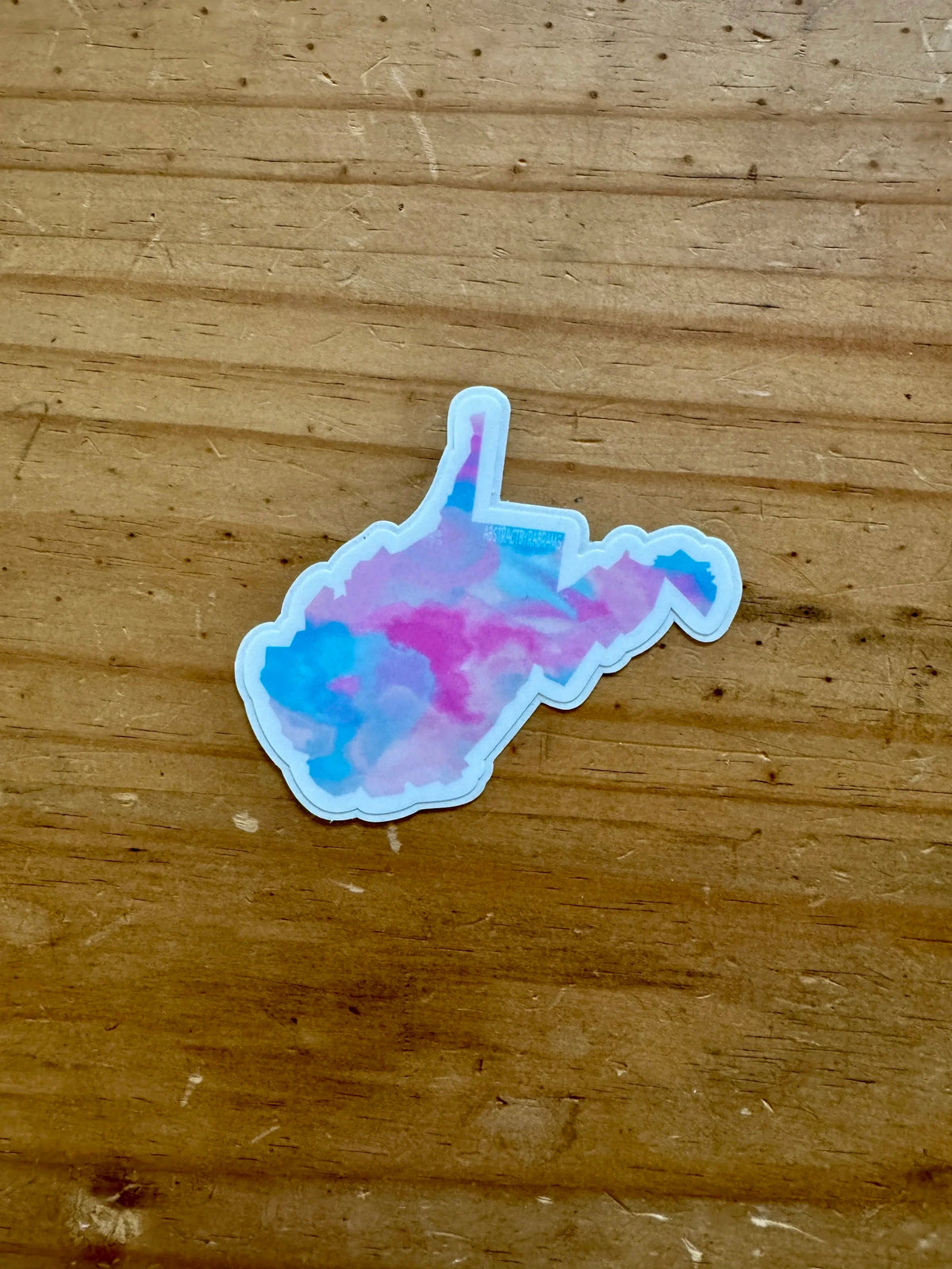 West Virginia State Trans Pride and Rainbow State Vinyl Sticker