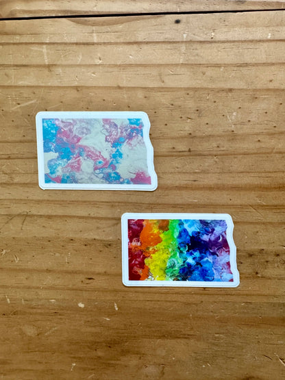 North Dakota State Trans Pride and Rainbow State Vinyl Sticker