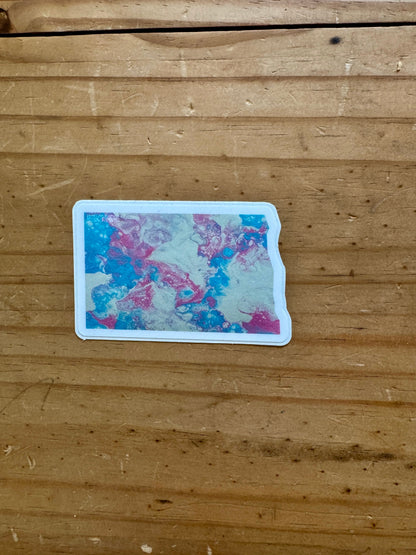 North Dakota State Trans Pride and Rainbow State Vinyl Sticker