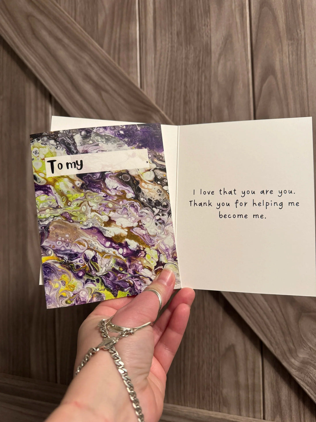 Subtle Nonbinary Parent Greeting Card - "To my _______"