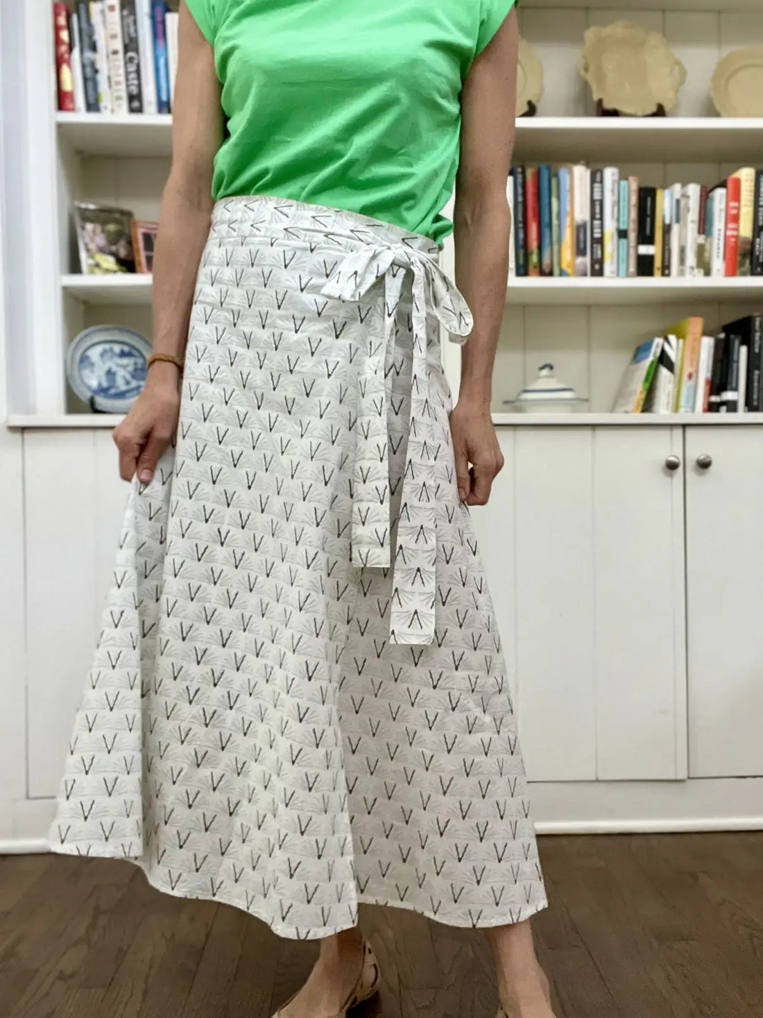 Olive Blackbuck Wrap Skirt