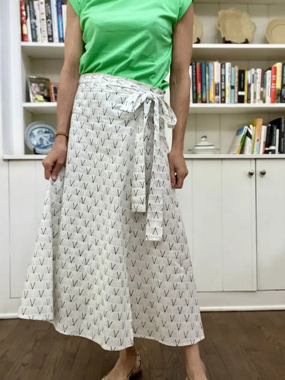 Olive Blackbuck Wrap Skirt