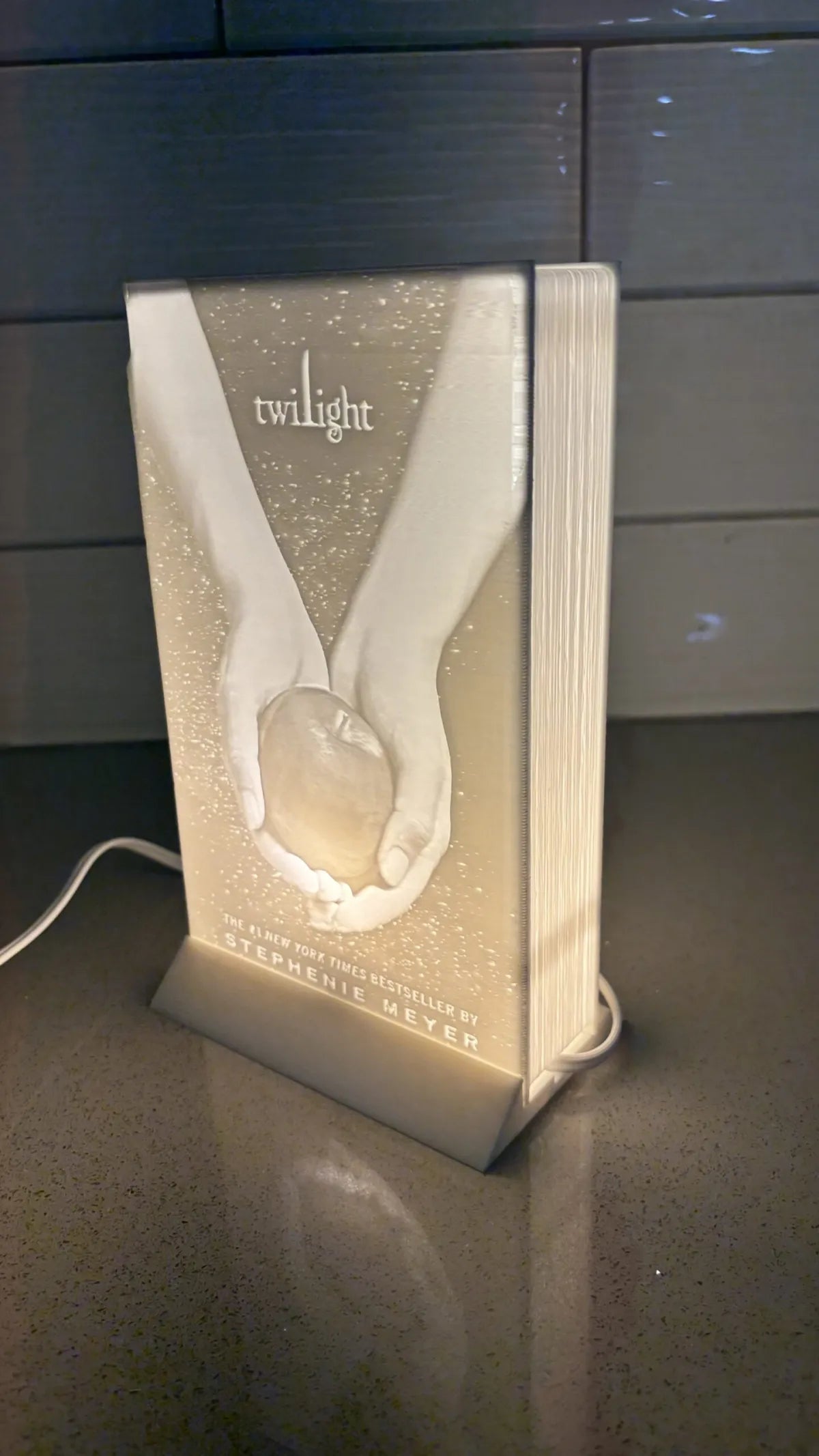 Lithophane Book Light, Night Light, Book Lamp