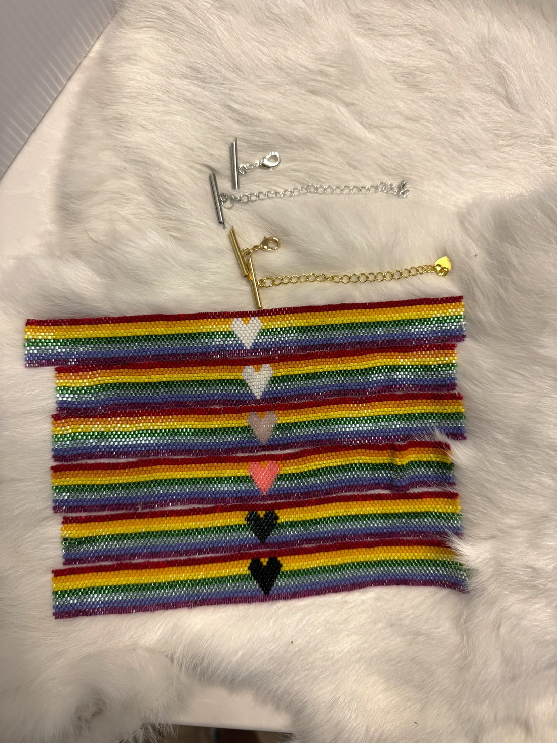 Rainbow Bracelet with Heart