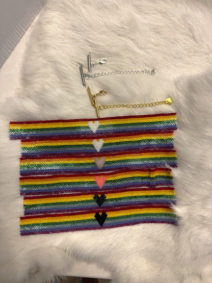 Rainbow Bracelet with Heart