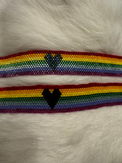 Rainbow Bracelet with Heart