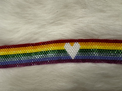 Rainbow Bracelet with Heart