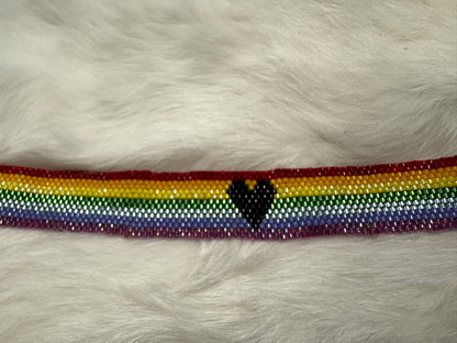 Rainbow Bracelet with Heart