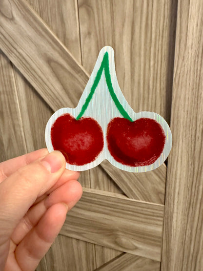 Hand Drawn Cherry Sticker