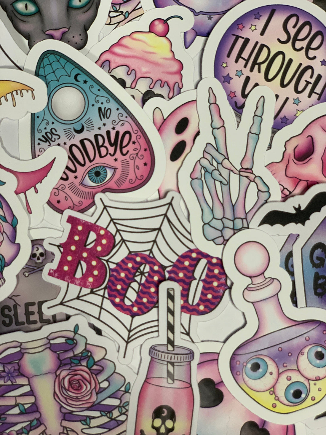 Creepy Floral Ribcage Sticker