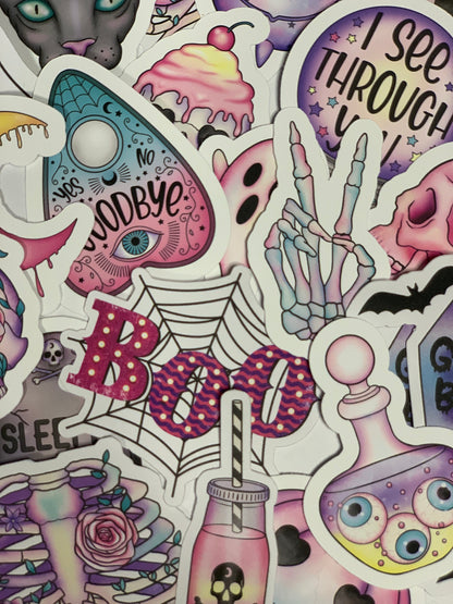 Creepy Floral Ribcage Sticker