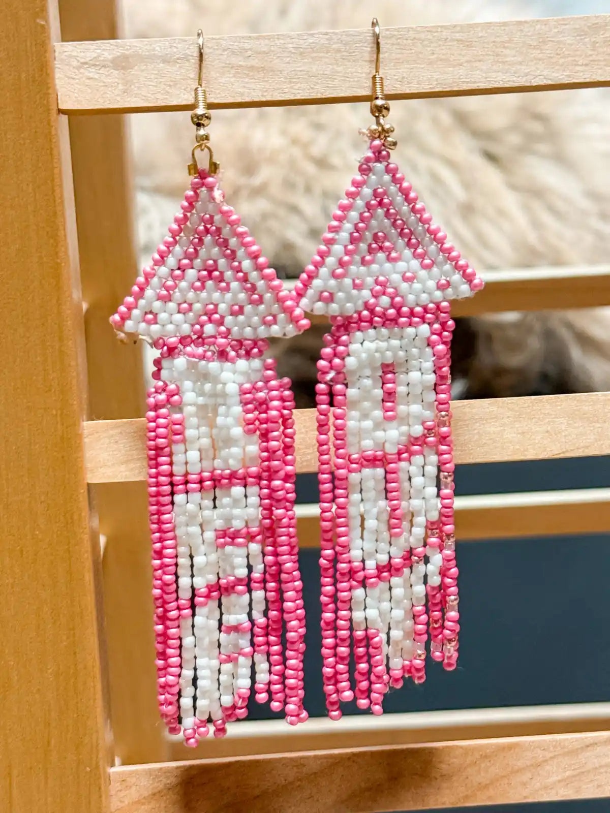 Icy Conditions Collection: "(ICE OUT) of my Pink Lemonade!" fringe earrings