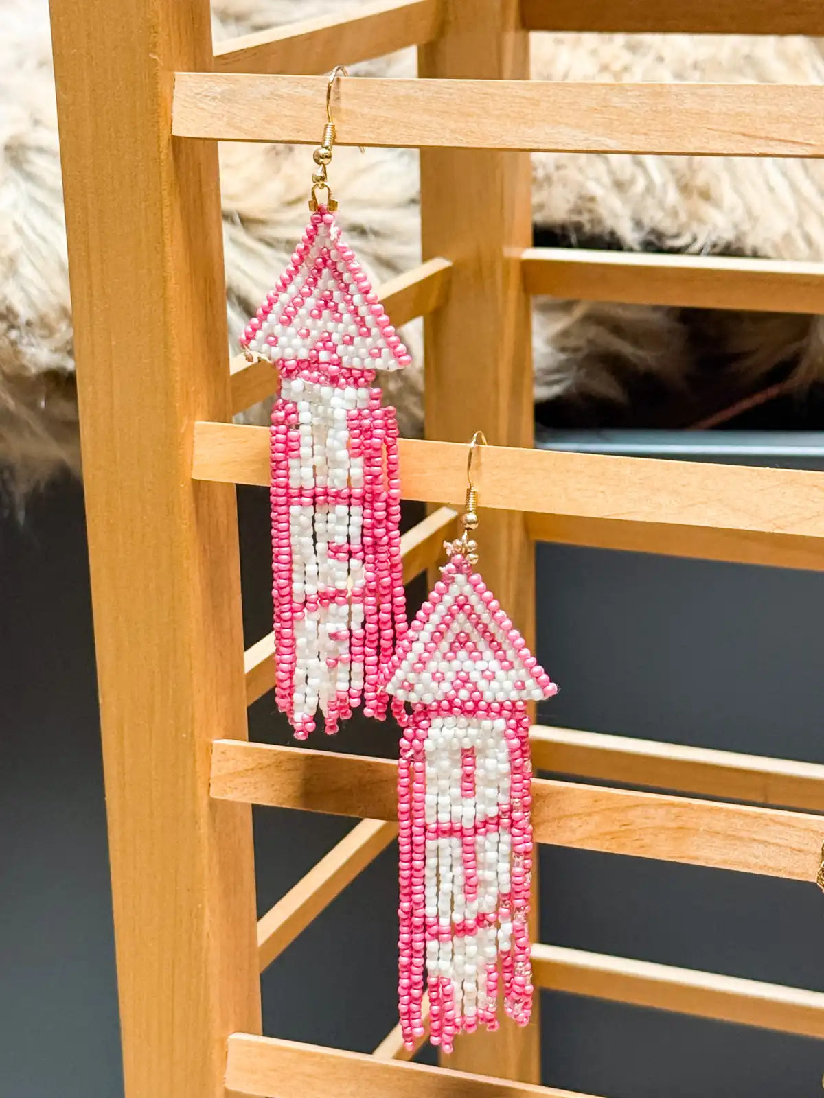 Icy Conditions Collection: "(ICE OUT) of my Pink Lemonade!" fringe earrings