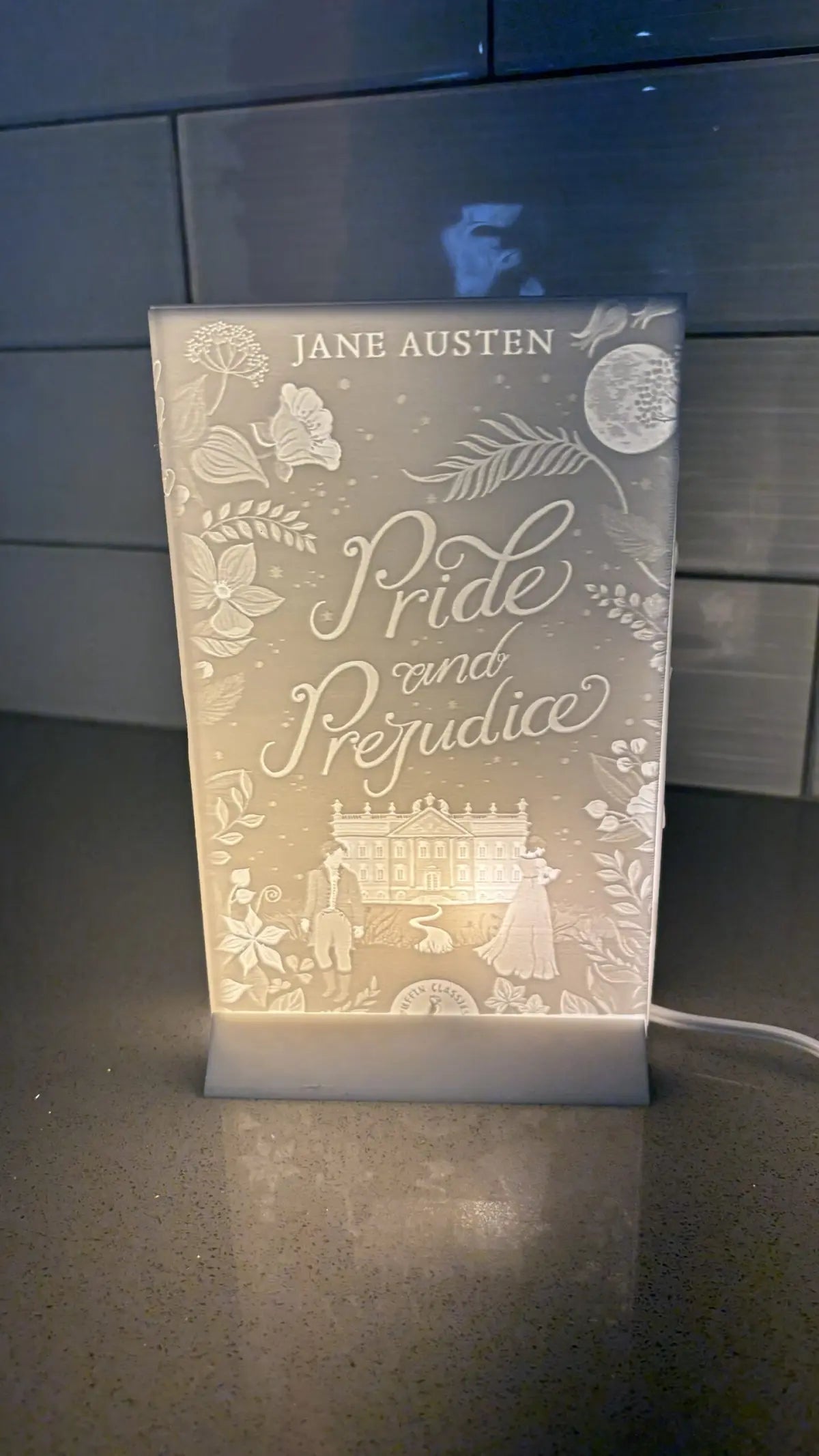 Lithophane Book Light, Night Light, Book Lamp