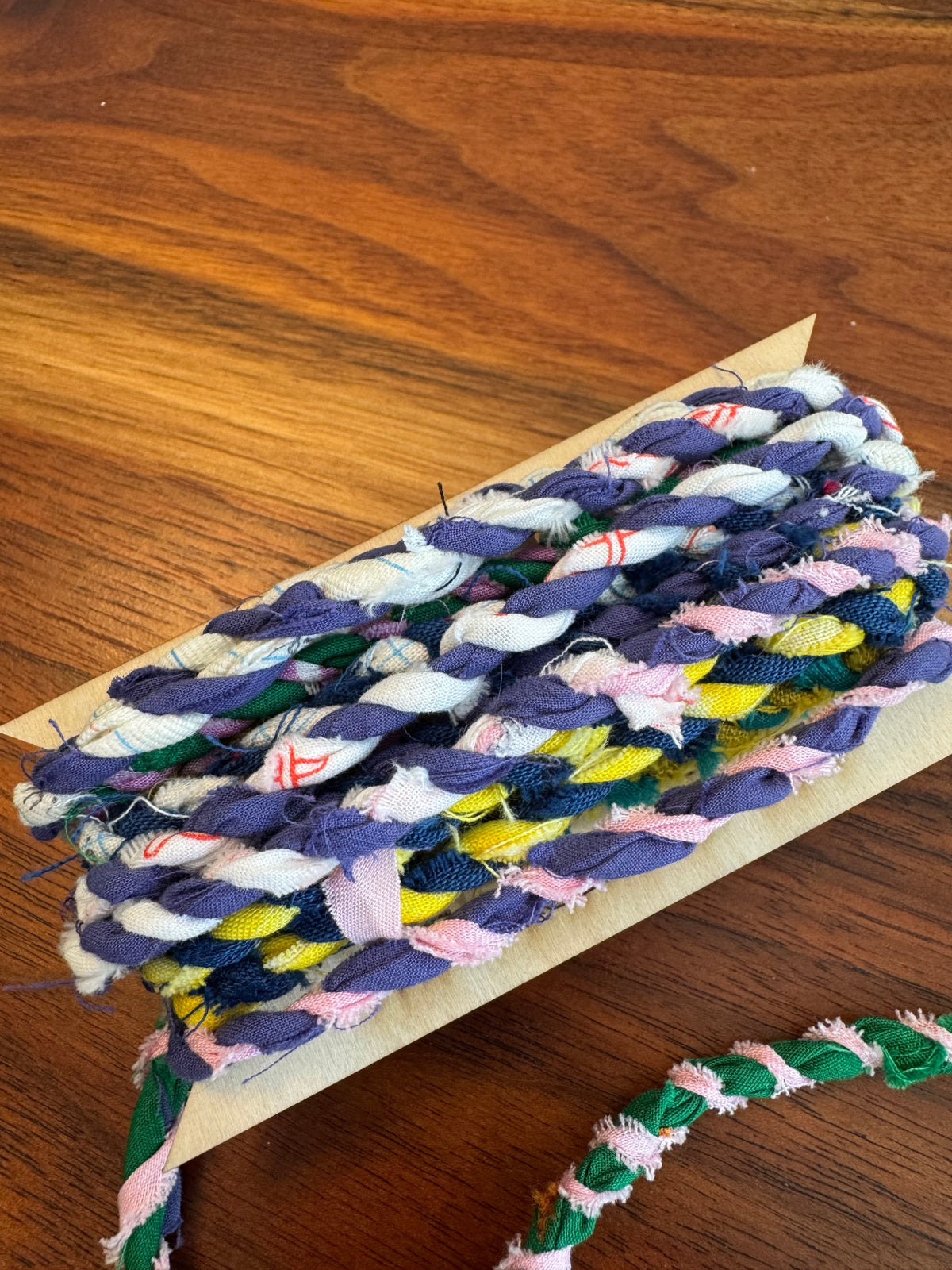 Hand Twisted Scrap Fabric Twine