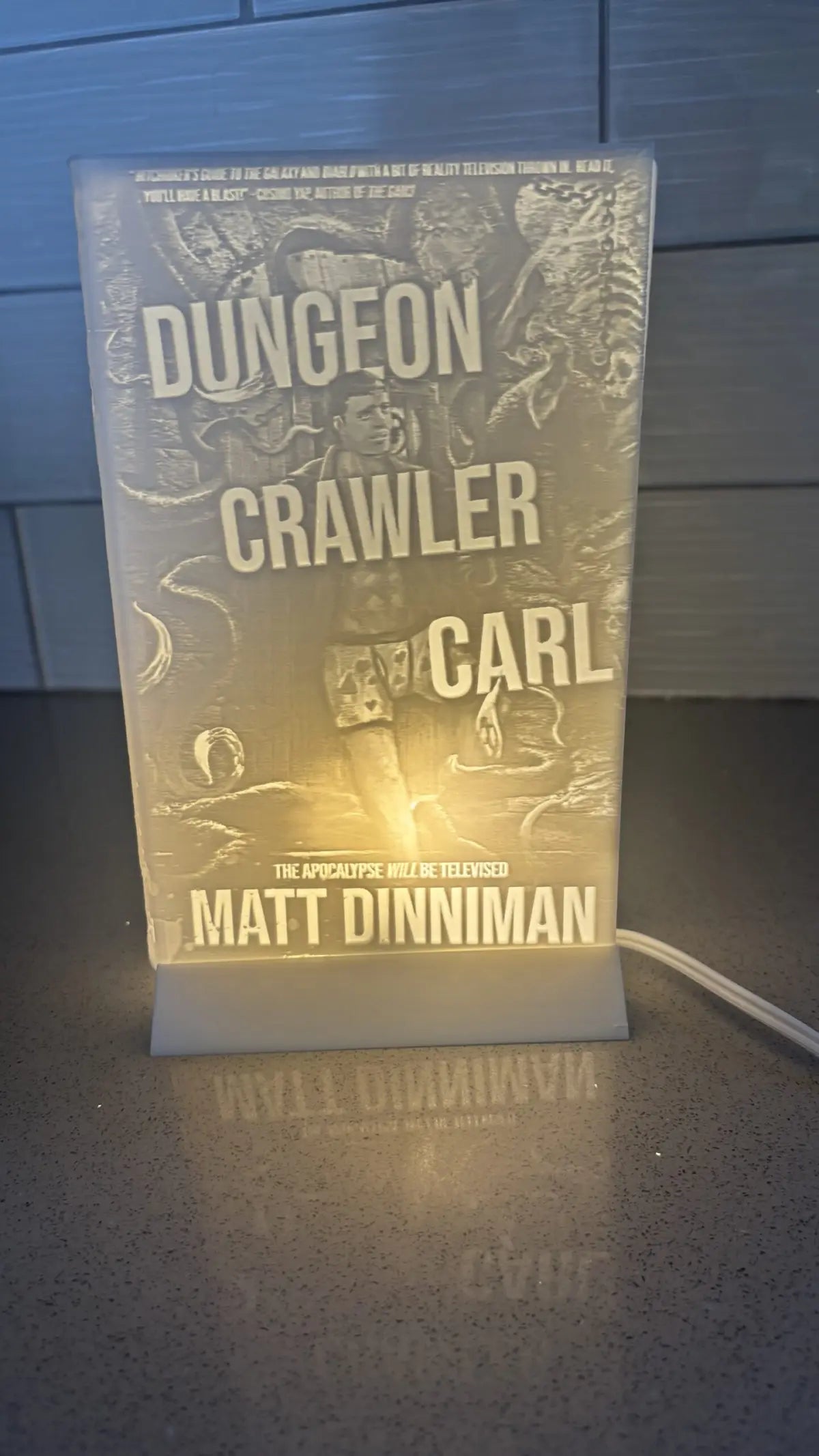 Lithophane Book Light, Night Light, Book Lamp