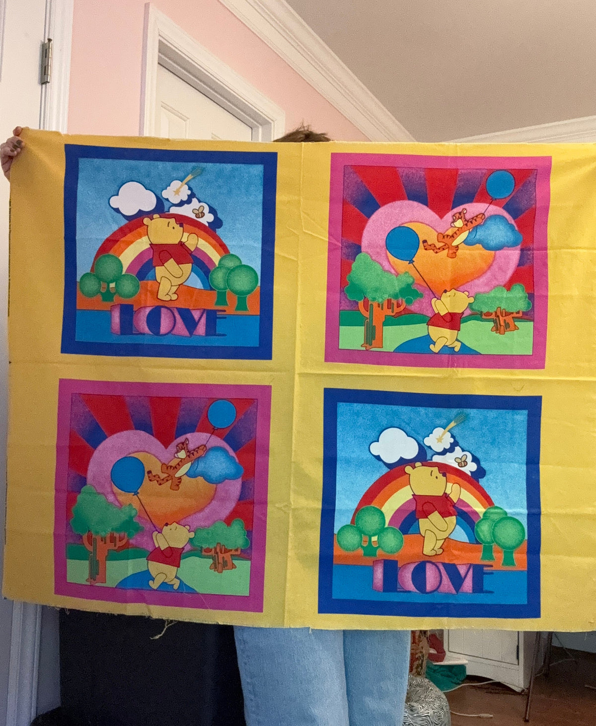 Winnie the Pooh Cotton Fabric Panel 