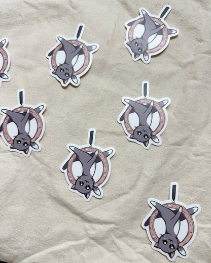 Cat on Donut Lyra Hoop Sticker (Matte)