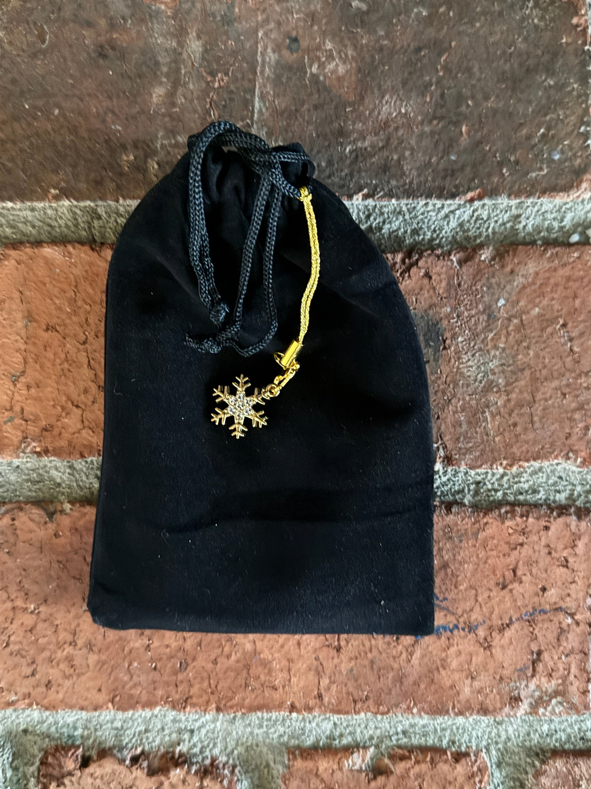 Yuletide Gold Crystal Moon &amp; Star Witchy Christmas Ornament
