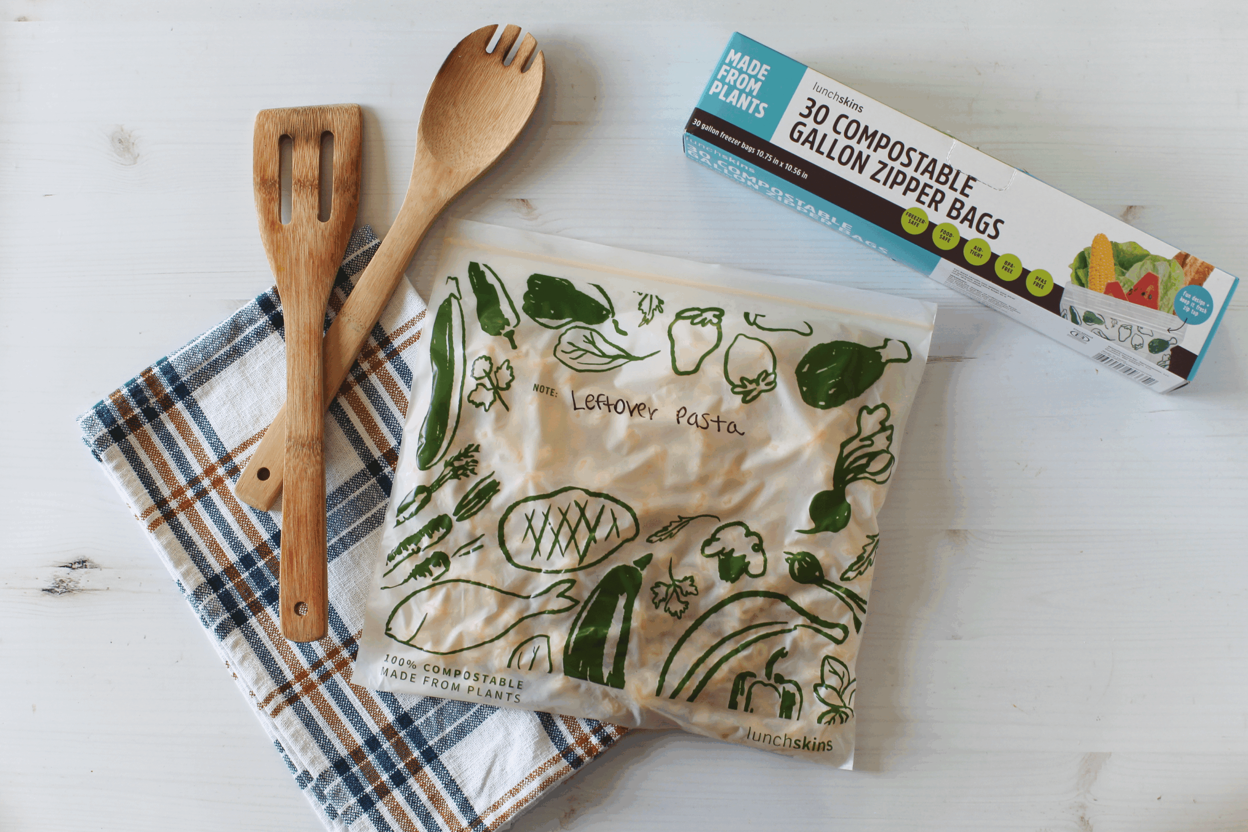 Zip-Top Compostable Freezer-Safe Gallon Storage Bags