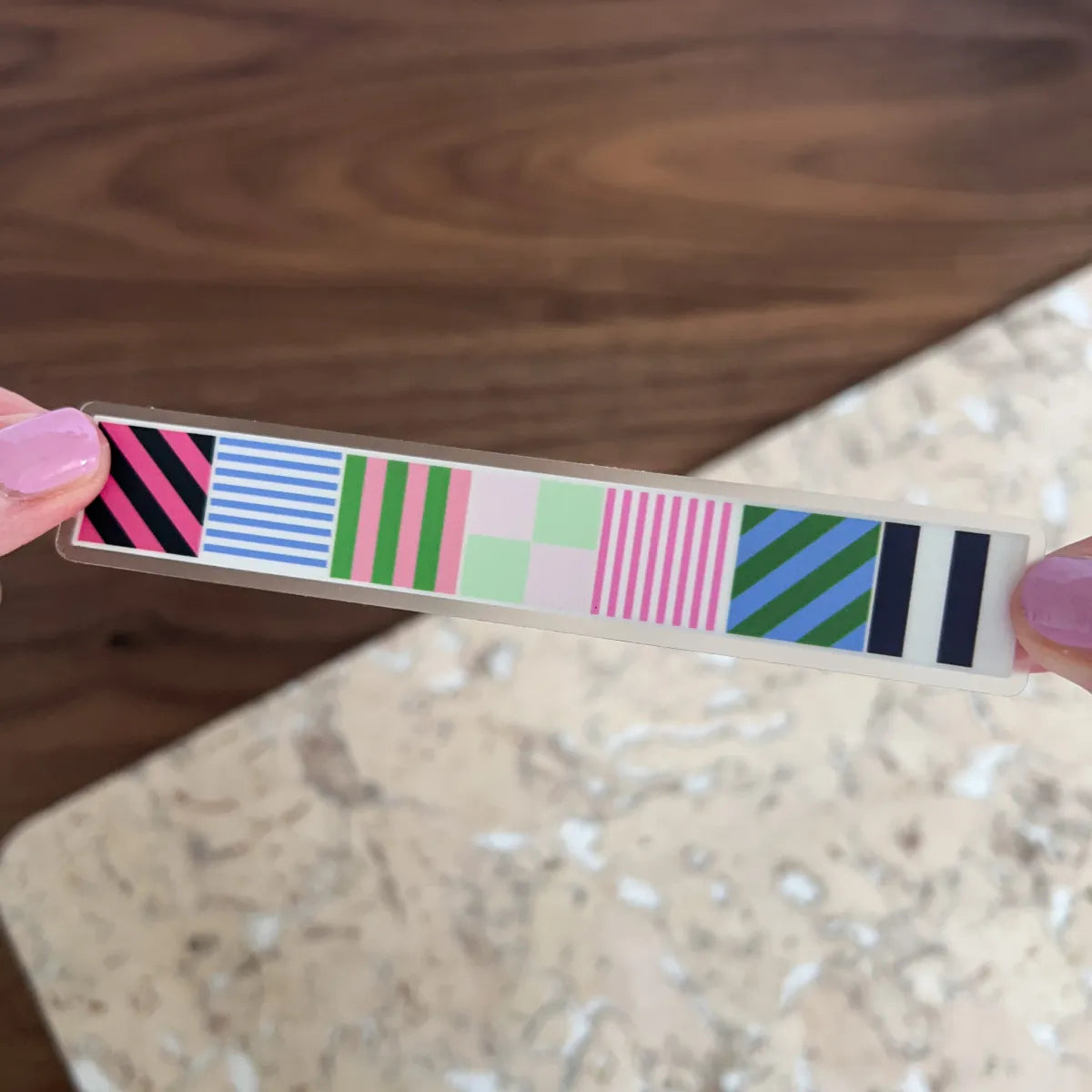 Bright preppy tile row sticker